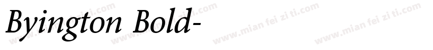 Byington Bold字体转换